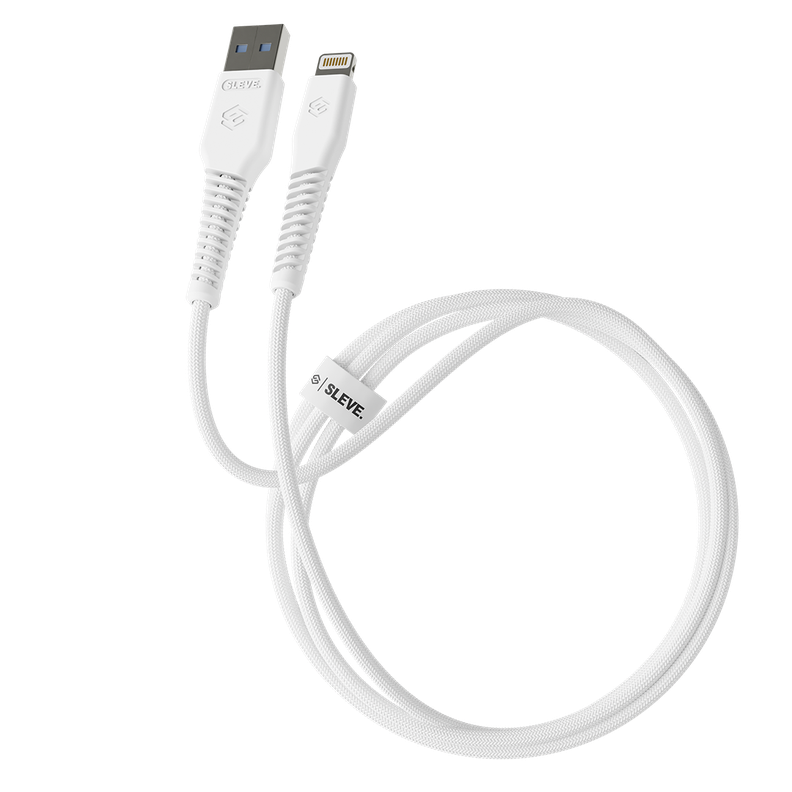 Cable Cargador Sleve Line X Usb A Lightning White-0