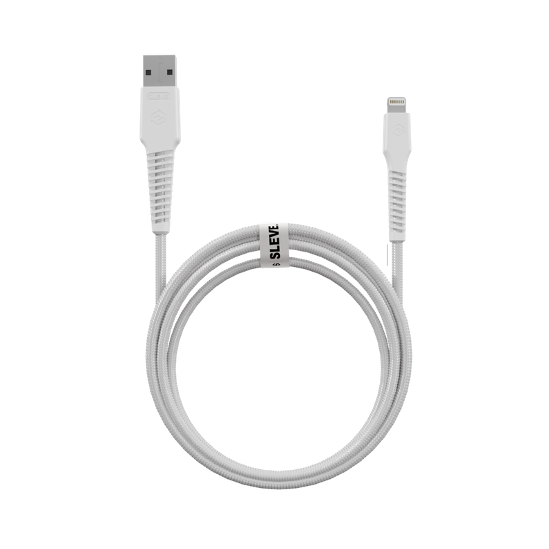 Cable Cargador Sleve Line X Usb A Lightning White-2