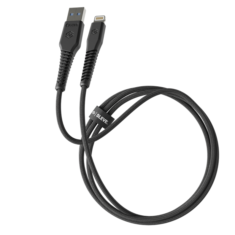Cable Cargador Sleve Line X Usb A Lightning Black-0