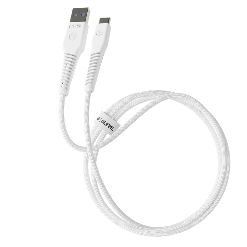 Cable Cargador Sleve Line X Usb A Tipo C White-0