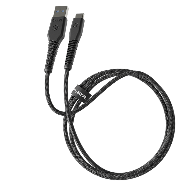 Cable Cargador Sleve Line X Usb A Tipo C Black-0