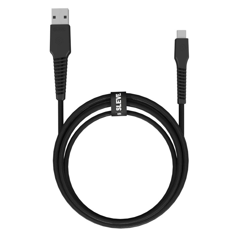 Cable Cargador Sleve Line X Usb A Tipo C Black-2