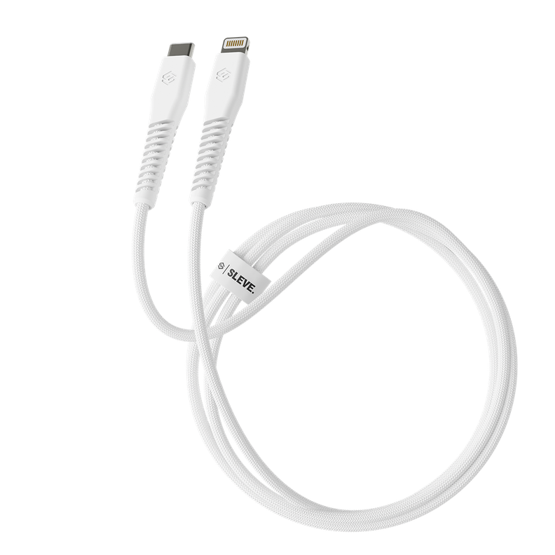 Cable Cargador Sleve Line X Usb Tipo C A Lightning White-0