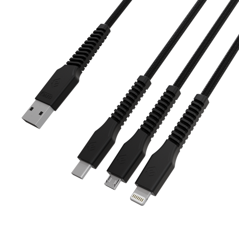 Cable Cargador Sleve Line X Usb A Triple Usb Black-4