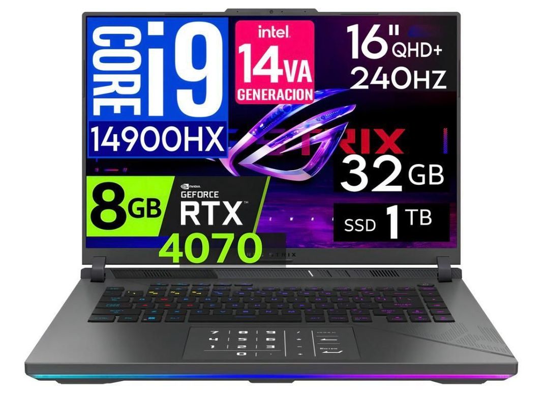 Notebook Asus Rog Strix G16 Wqxga I9 14va 1tb/32gb Nvidia GeForce Rtx 4070-0