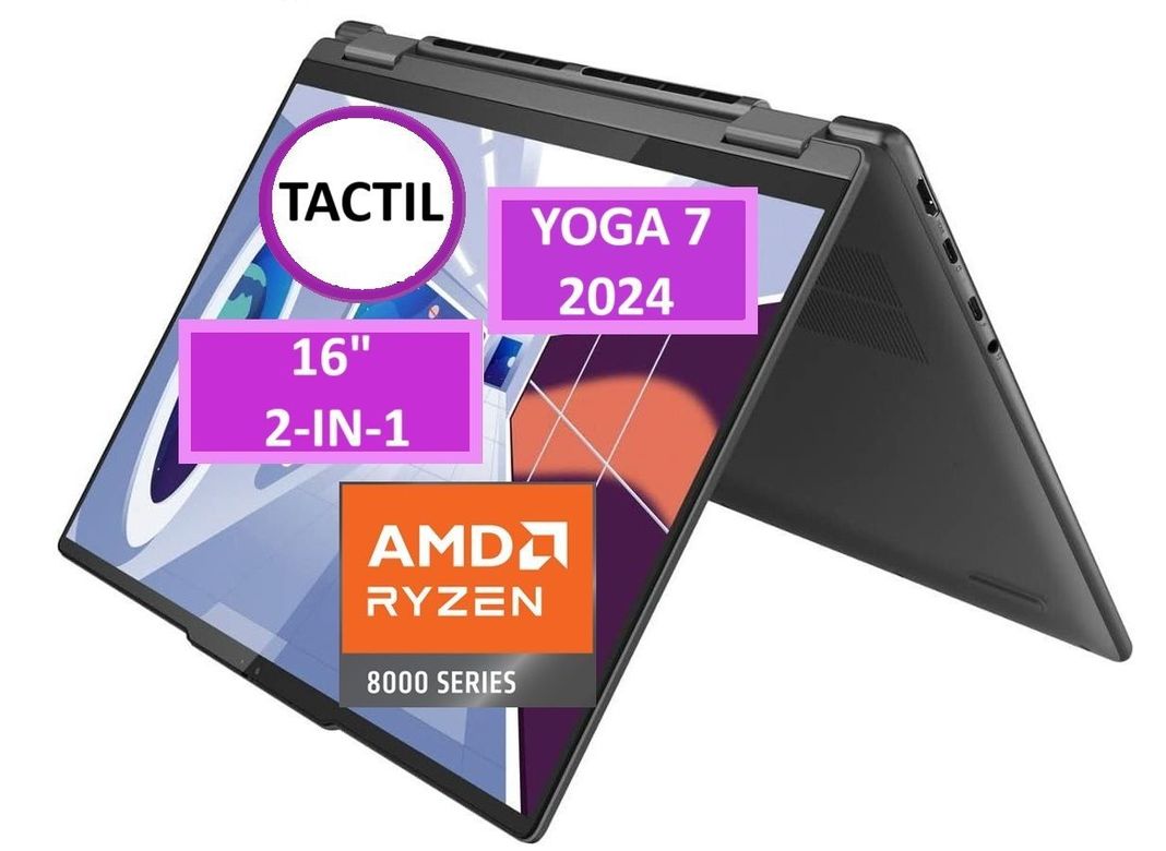 Notebook Lenovo Yoga 7 2024 16 2-in-1 Tactil Ryzen 7 1tb/16gb-2