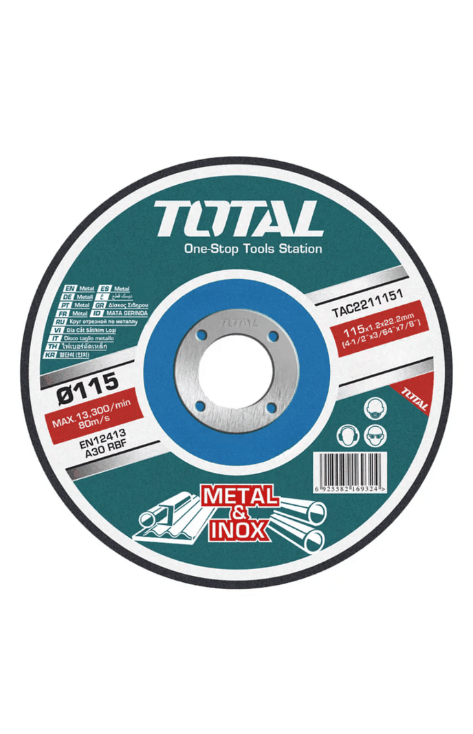 Disco de Corte para Metal Total TAC2211151 115 mm Ultra Delgado