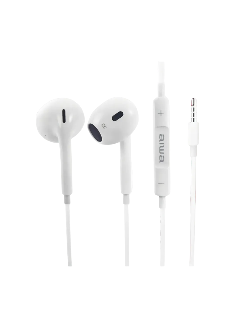 Audifonos Aiwa I112 In Ear Manos Libres 3 5 mm Blancos Blanco