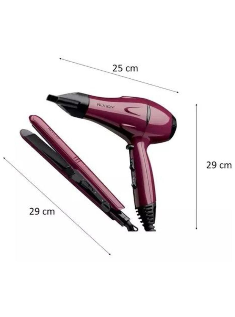 Combo Secador y Plancha de Pelo REVLON Viaje Control Frizz 2000W -3