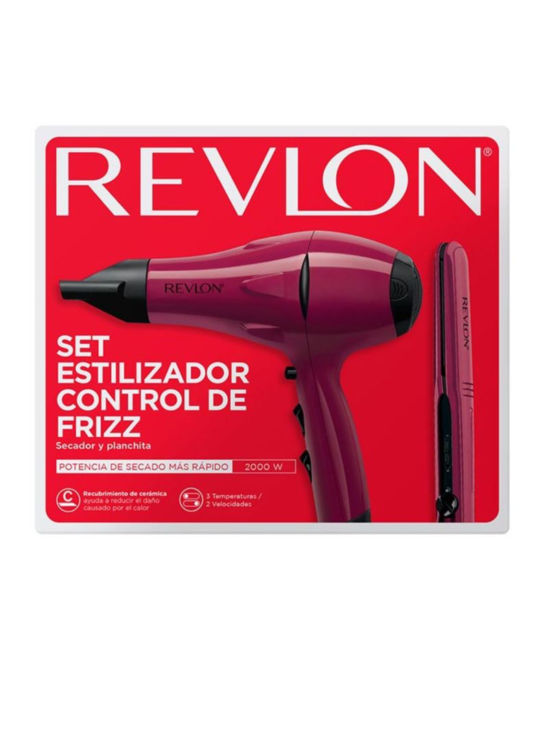 Combo Secador y Plancha de Pelo REVLON Viaje Control Frizz 2000W -4