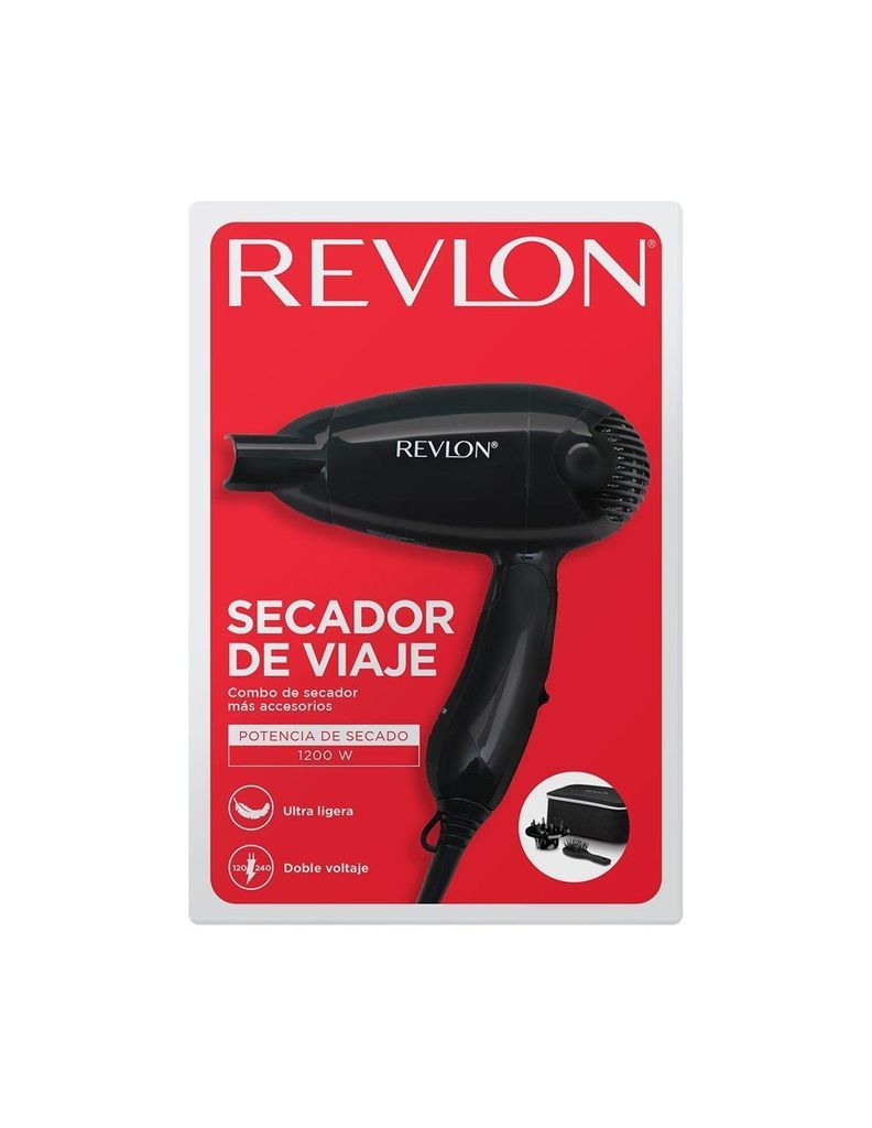Kit de Viaje Secador Revlon, Mini Cepillo, Difusor-4