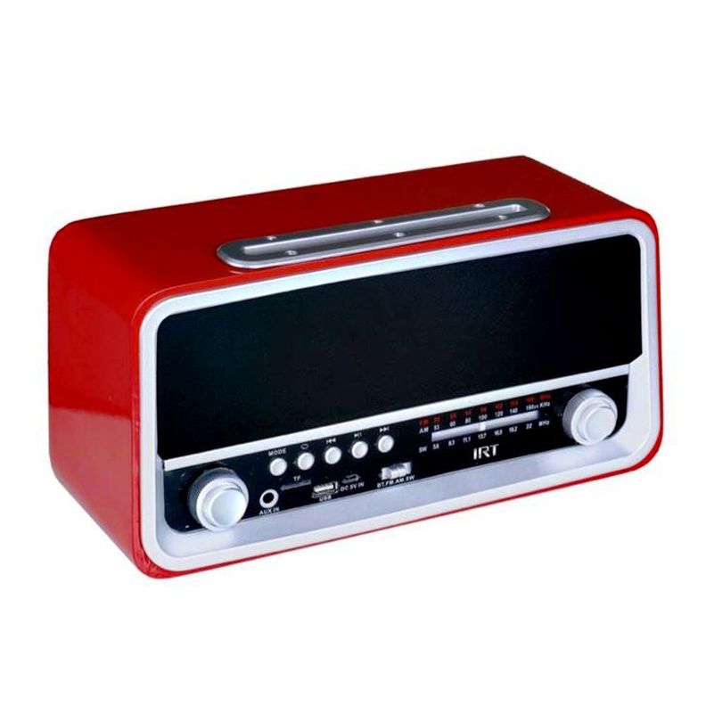 PARLANTE IRT RETRO 06 BT/FM/AM/SW/USB/SD/AUX  ROJA-0