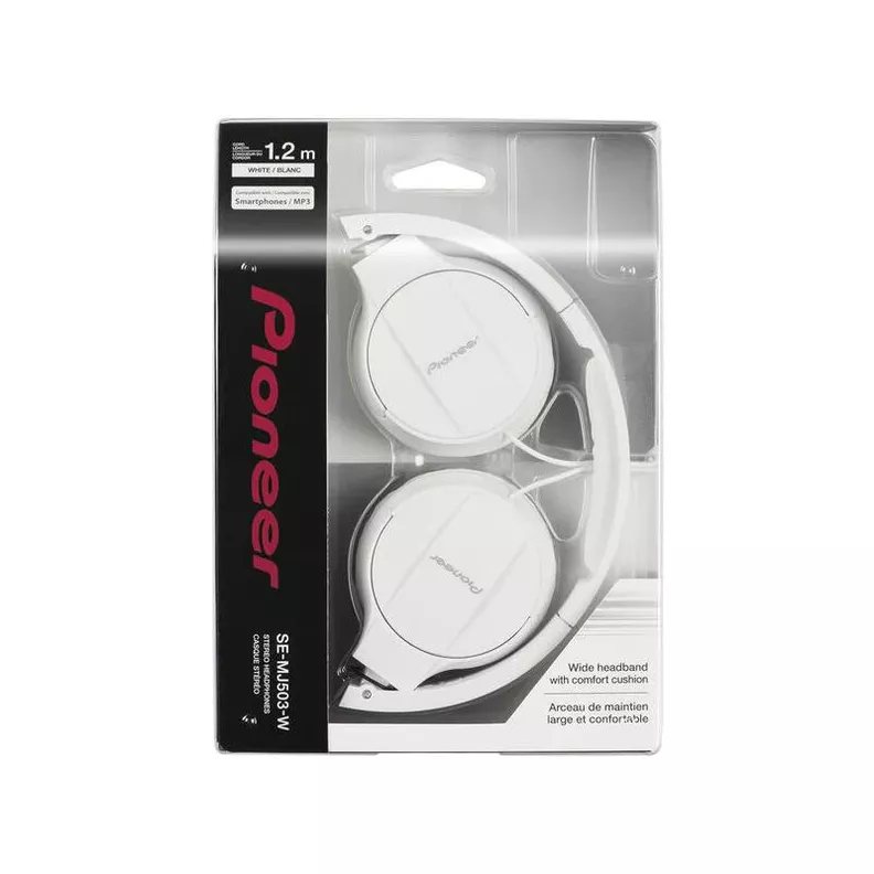 AUDÍFONOS PIONEER SE-MJ503 WHITE S010SEMJ503W-1