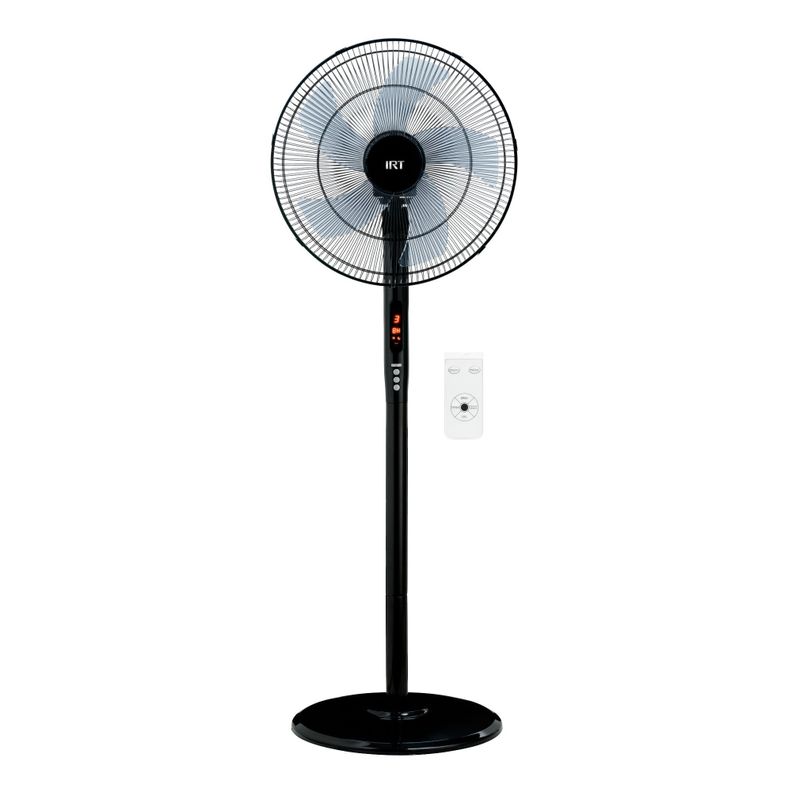 VENTILADOR 16" PIE 72W TIMER/CONTROL PLASTICO NEGR-4
