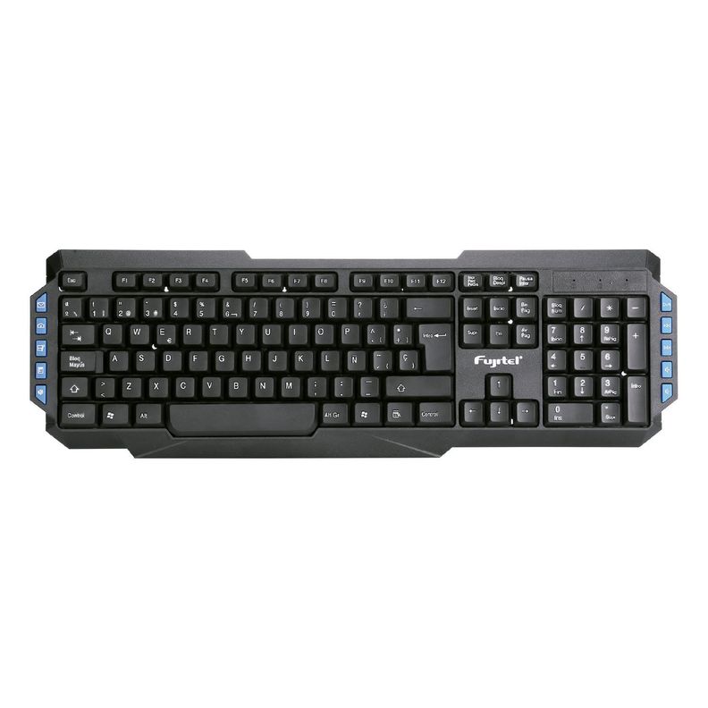 TECLADO INALAMBRICO 105  + 10 TECLAS NEGRO FUJITEL-3