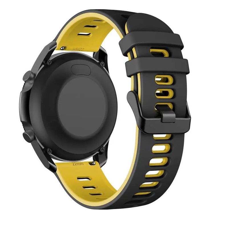 Correa SmartWatch 22 mm - Negro + Amarillo-1