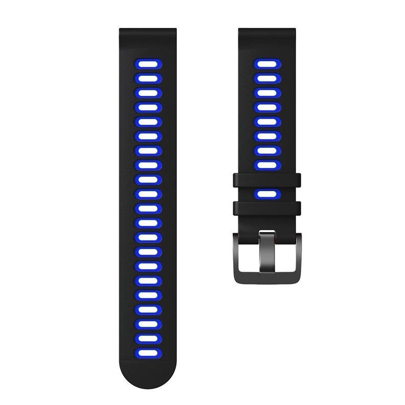 Correa SmartWatch 22 mm - Negro + Azul Fuerte-2
