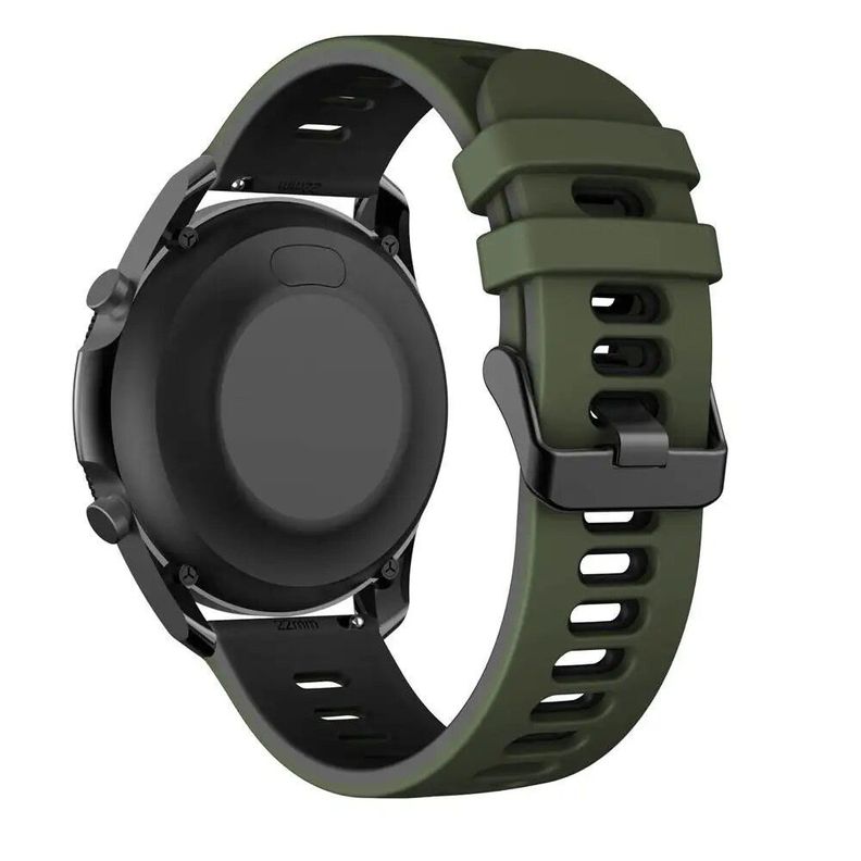 Correa SmartWatch 22 mm - Verde Oscuro + Negro-1