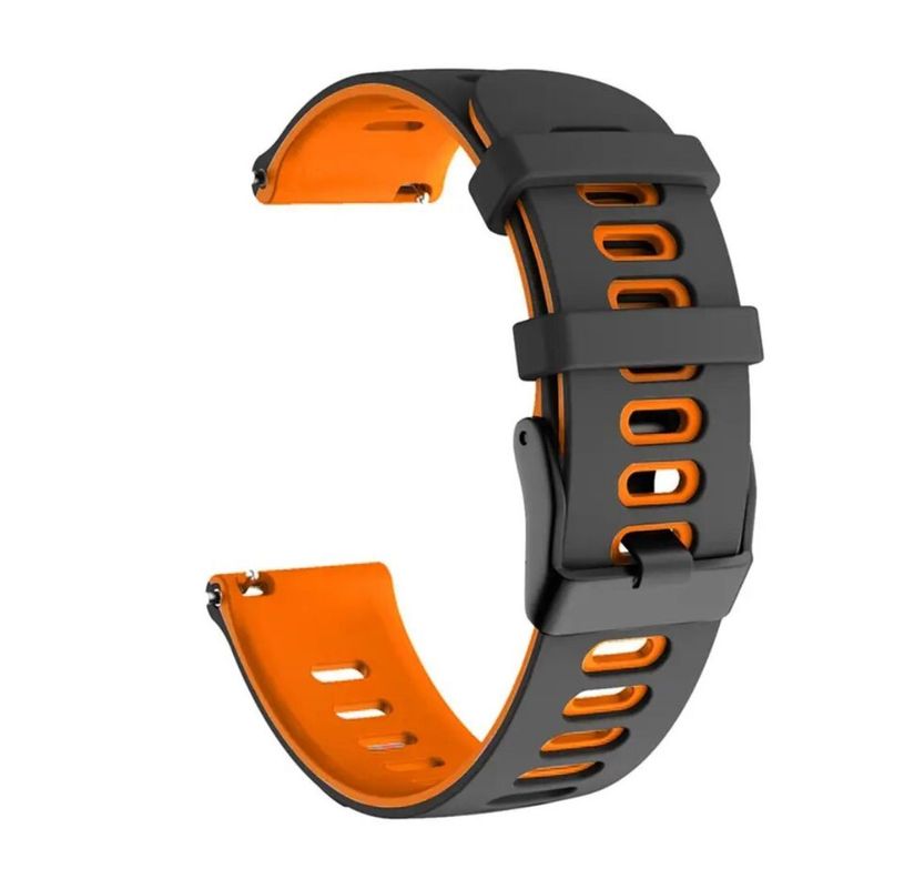 Correa SmartWatch 22 mm - Negro + Naranjo-0