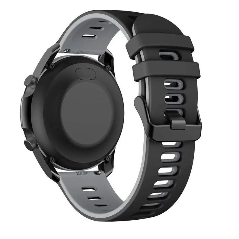 Correa SmartWatch 22 mm - Negro + Plomo-1