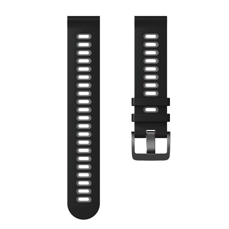 Correa SmartWatch 22 mm - Negro + Plomo-2