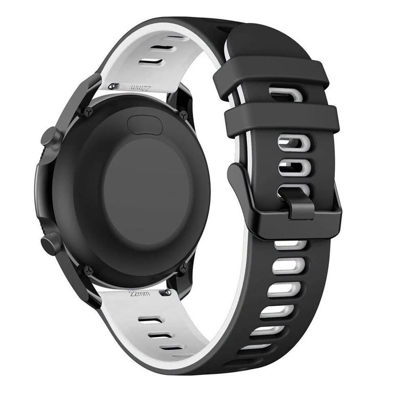Correa SmartWatch 22 mm - Negro + Blanco-1