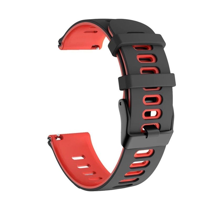 Correa SmartWatch 22 mm - Negro + Rojo-0