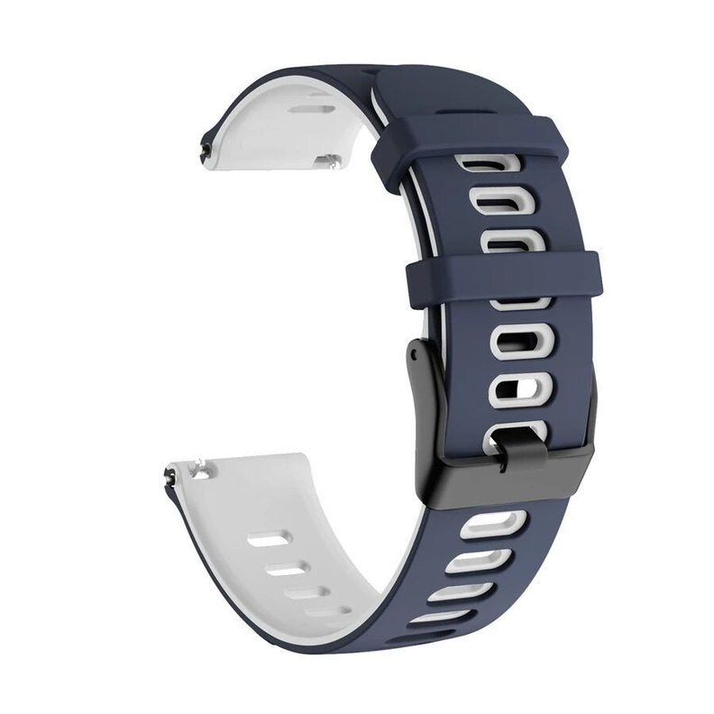 Correa SmartWatch 22 mm - Azul Oscuro + Blanco-0