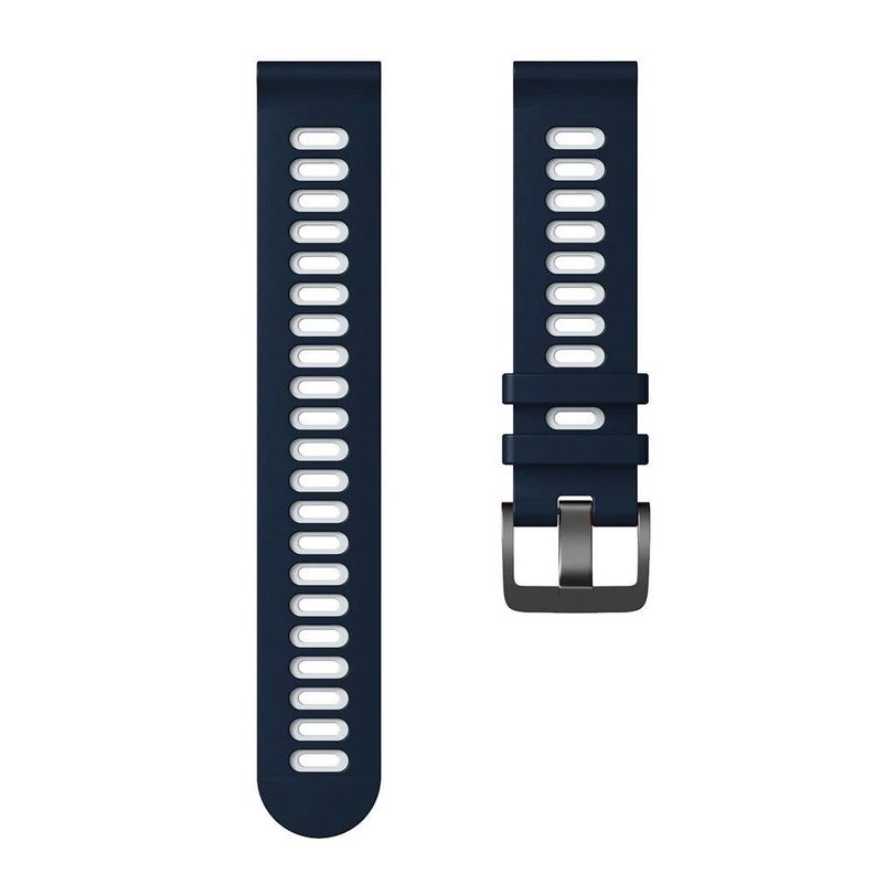 Correa SmartWatch 22 mm - Azul Oscuro + Blanco-2