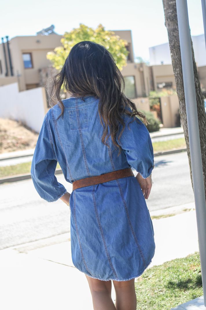 Vestido Mezclilla Púa Mujer-3