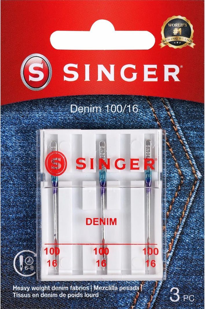 Aguja para cuero pack 3 unidades 90/14X2 100/16X1-0