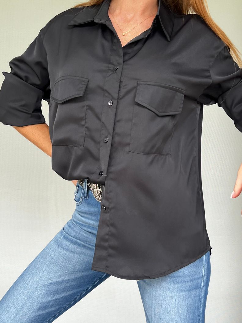 blusa satinada botones y cuello-0