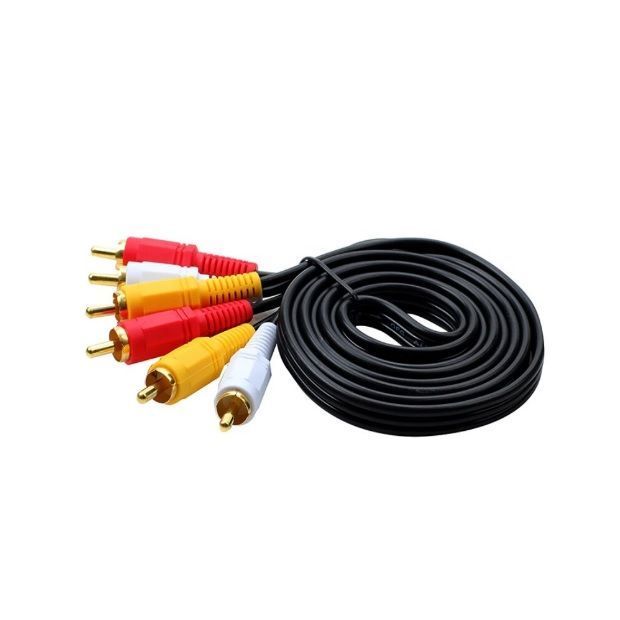 Cable Audio RCA a RCA 3 x 3 Salida RCA Macho Plug Carro PS3-0