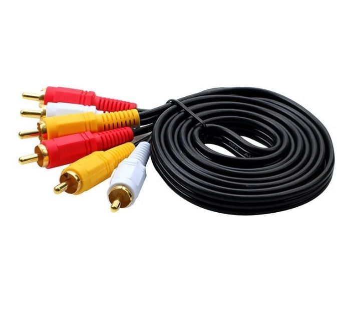 Cable Audio RCA a RCA 3 x 3 Salida RCA Macho Plug Carro PS3-1