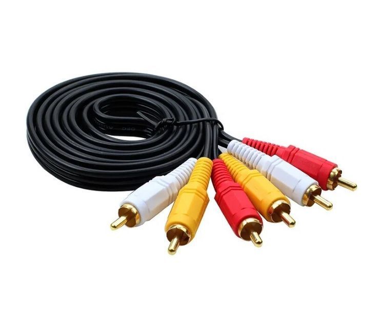 Cable Audio RCA a RCA 3 x 3 Salida RCA Macho Plug Carro PS3-2