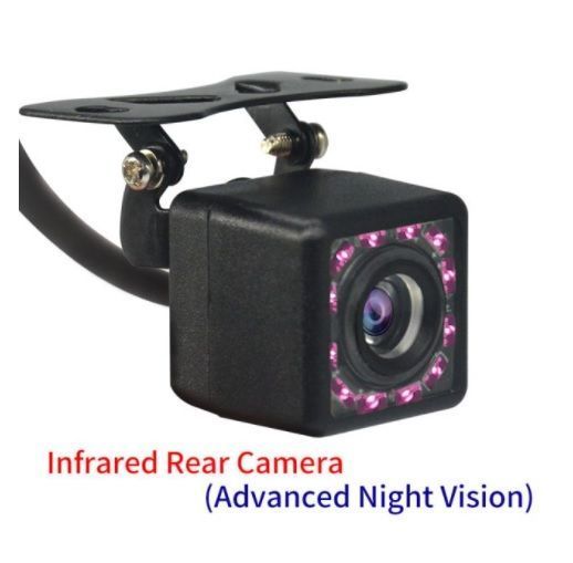 Camara Retroceso Trasera Para Auto 12 LED Vision Nocturna Coche Full HD Se Conecta A Radio Android -1