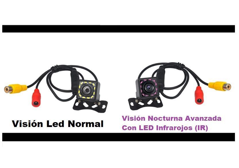 Camara Retroceso Trasera Para Auto 12 LED Vision Nocturna Coche Full HD Se Conecta A Radio Android -2
