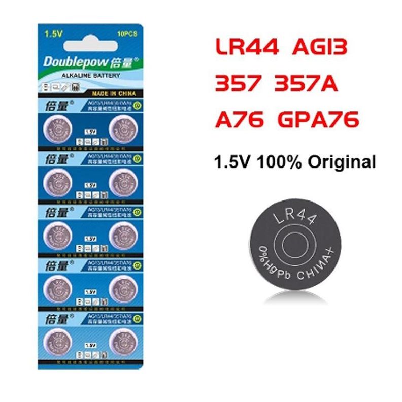 Pilas LR44 AG13 357A CX44 Pila de Botón 1,5 V para Relojes Luces Otros LR44W-1