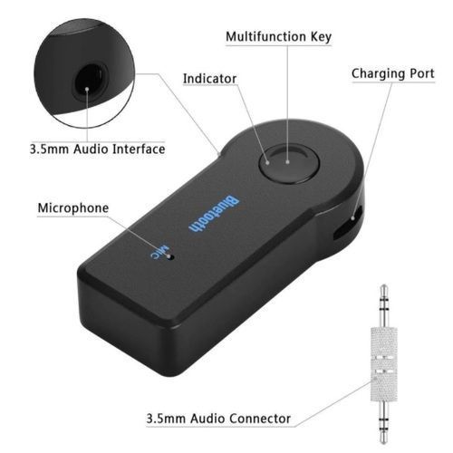 Adaptador Transmisor Receptor Bluetooth Auxiliar Radio Auto-4