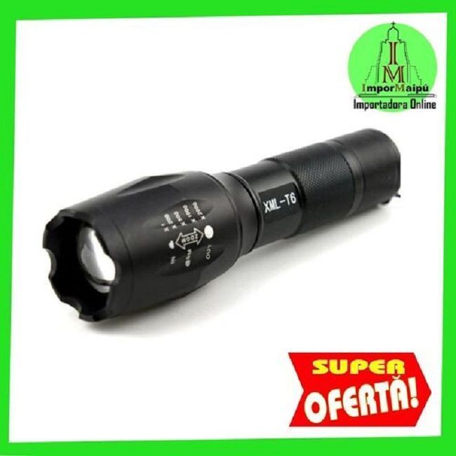 Luz Linterna Led Táctica XML-T6 4000 Lum Zoom Pila Recargab-2