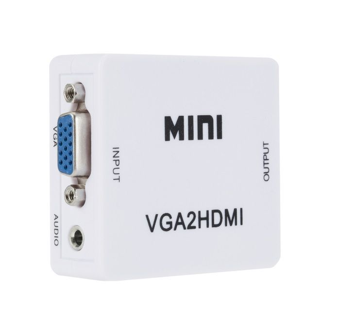 Adaptador VGA a HDMI HDTV Convertidor VGA hembra a HDMI Hembra con Audio Jack 3,5 Cuadrado-1