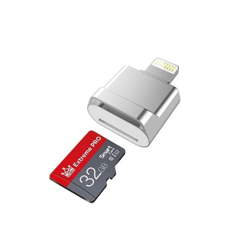 Adaptador para Iphone Ligthning a Lector Tarjeta Memoria para Iphone a Micro Sd-1