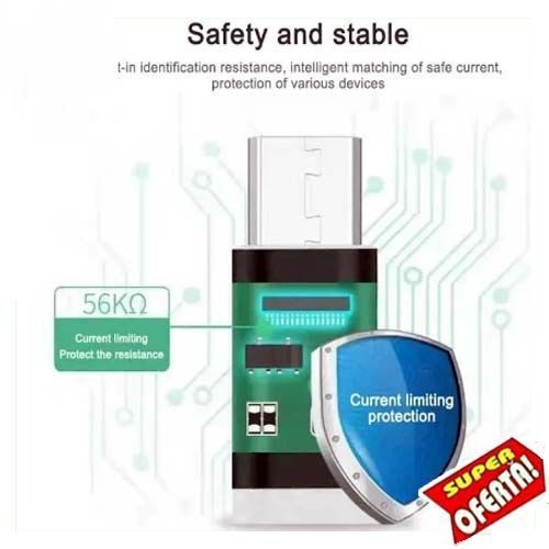 Adaptador Tipo C a Micro USB V8 Tipo C Hembra Micro USB Macho Celulares Android Samsung Huawei-1
