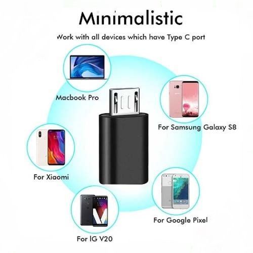 Adaptador Tipo C a Micro USB V8 Tipo C Hembra Micro USB Macho Celulares Android Samsung Huawei-3