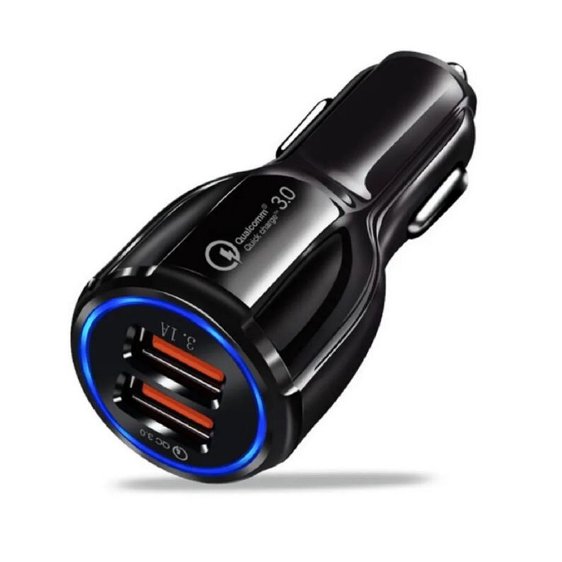 Cargador De Celular Auto Carga Rapida 3,1 Amp. 2 Doble USB-0