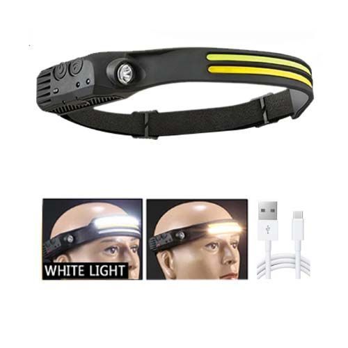 Luz Linterna Cintillo Led Doble Sensor Recargable-0