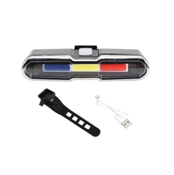 Luz Linterna Led Bicicleta Baliza Muy Potente Recargable USB Colores Frontral Y Trasera Goofy-0
