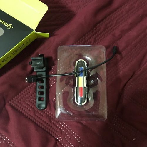 Luz Linterna Led Bicicleta Baliza Muy Potente Recargable USB Colores Frontral Y Trasera Goofy-3