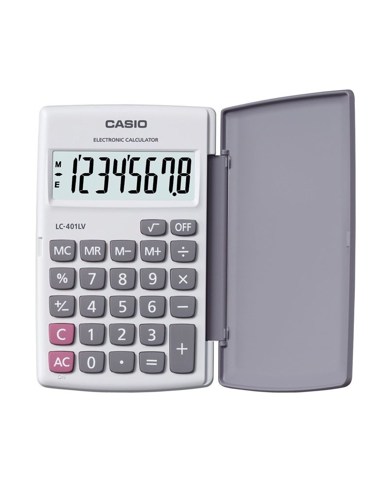 CALCULADORA CASIO BOLSILLO LC401LV BLANCO-0