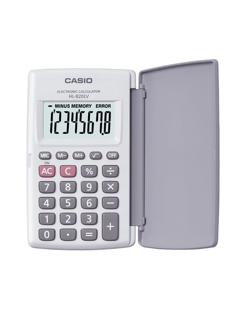 CALCULADORA CASIO BOLSILLO HL820LV Blanco